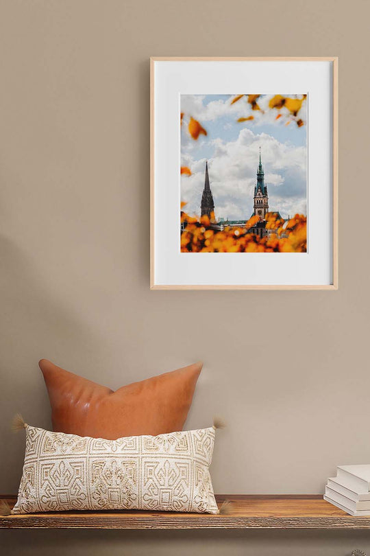 Hamburger Rathaus im Herbst